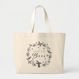 Spara av Bees Jumbo Tote Design in Black Jumbo Tygkasse