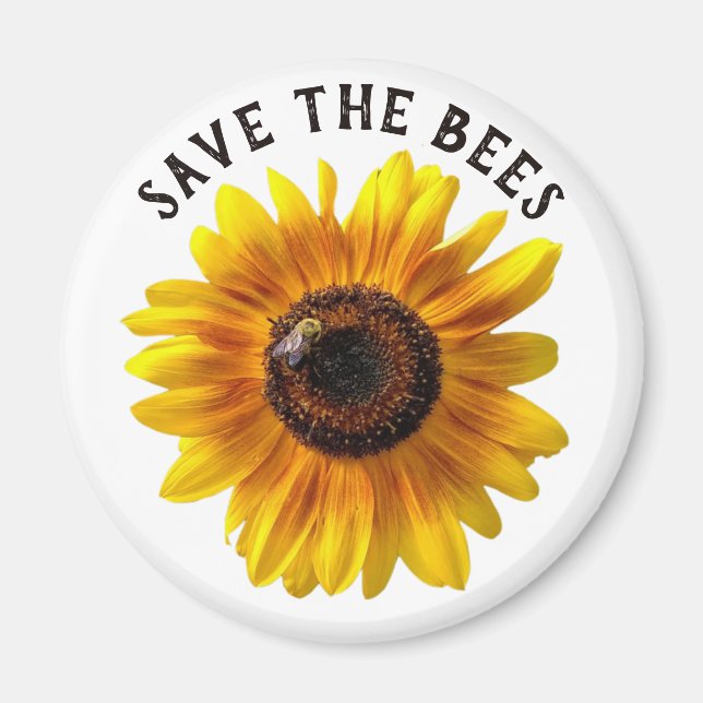 Spara av Bees Solros Magnet (Framsidan)