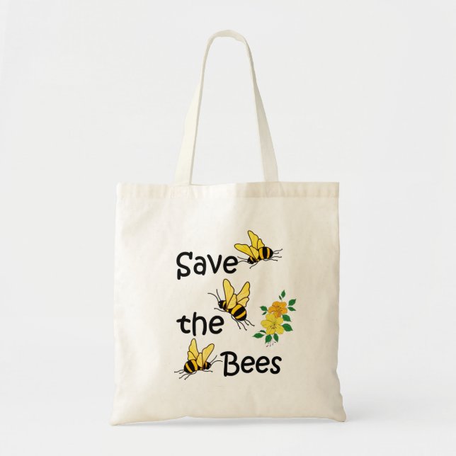 Spara av Bees Tote Bag Tygkasse (Framsidan)
