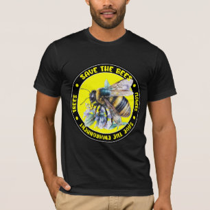 Spara av Bes Träd Flowers och Miljö T Shirt