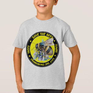 Spara av Bes Träd Flowers och Miljö T Shirt