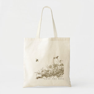 Spara av Bes Wildblomma Tote Bag Tygkasse