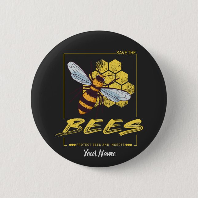 Spara av bin för biodling och apotekare knapp (Framsida)