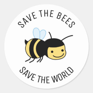 Spara av bin, Lycklig Little Bee Runt Klistermärke