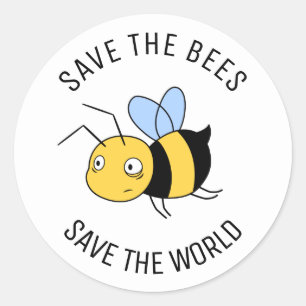 Spara av bin, tired Worker Bee Runt Klistermärke