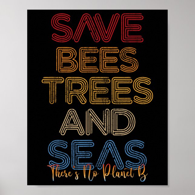 Spara av bin, Träd och hav Det finns ingen planet  Poster (Framsidan)