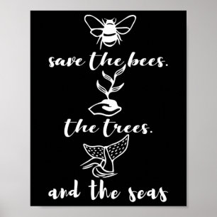 Spara av bin Träd och havsmiljödagen i år Poster