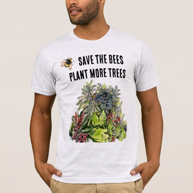 Spara av bin, växt mer träd t shirt (Framsida)