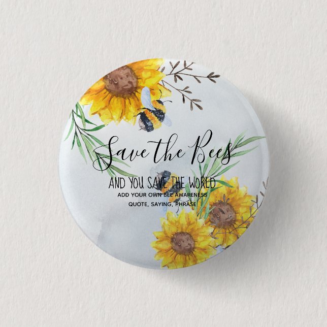 Spara av bina och du Spara Personligen i världen Knapp (Framsida)