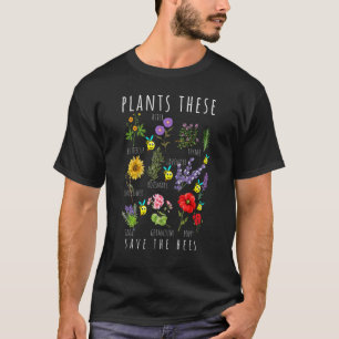 Spara av biodlingsanläggningen för honungsblommor t shirt