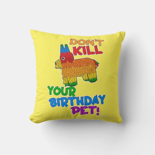 Spara av Birthday Pet Funny Pinata Motto Kudde (Framsida)