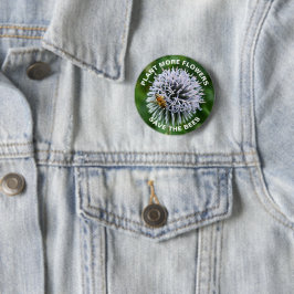 Spara av Blommigten Bes Globe Thistle Knapp