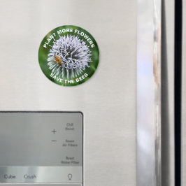 Spara av Blommigten Bes Globe Thistle Magnet