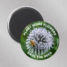 Spara av Blommigten Bes Globe Thistle Magnet