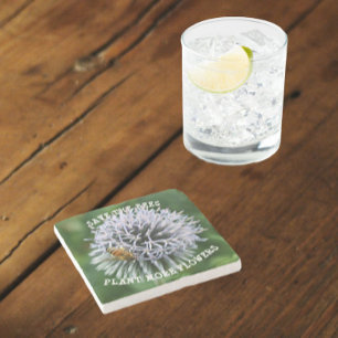 Spara av Blommigten Bes Globe Thistle Stenunderlägg