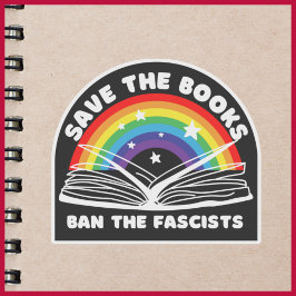 Spara av Bokar Förbud mot fascisternas anticensur Klistermärken