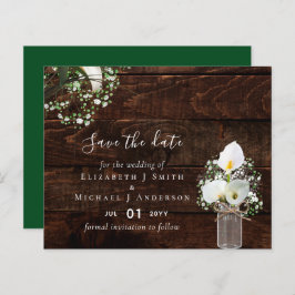 Spara av budget Rustic White Calla Lilies Bröllop