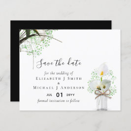 Spara av budget Rustic White Calla Lilies Bröllop