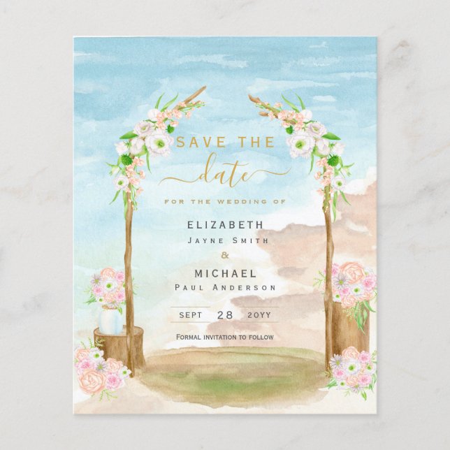 SPARA av BUDGETKustdestination Inbjudan Flygblad (Framsidan)