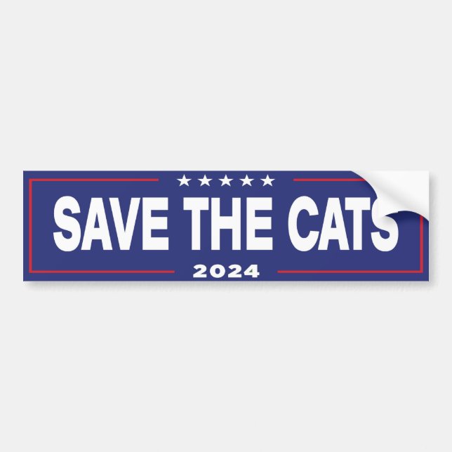 Spara av Cats Bumper Sticker Bildekal (Framsidan)