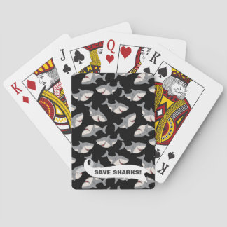 Spara av Cute Shark Mönster-uppspelningskort Casinokort