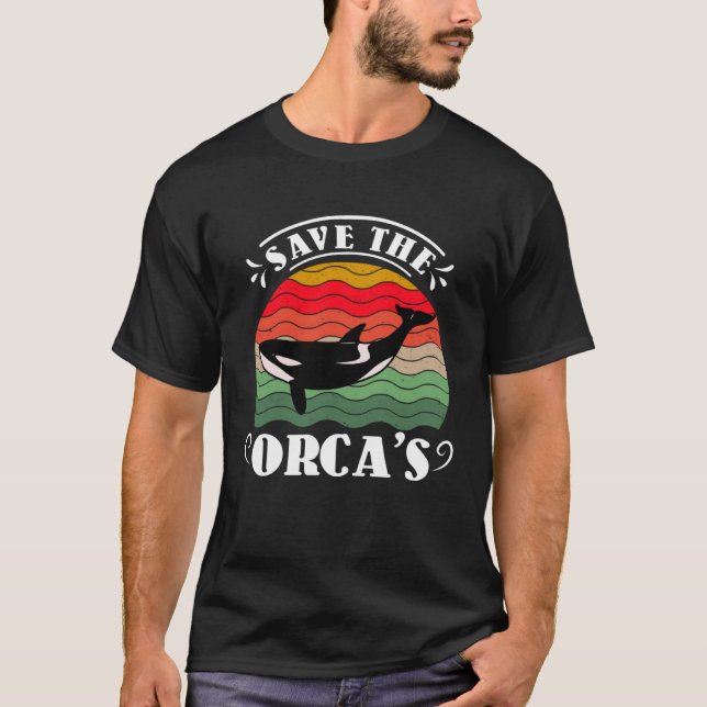 Spara av den skyddade artmiljön i Orcas Medveten T Shirt (Framsida)