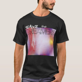 Spara av Dreamers Abstrakt Digital Art Black Tee