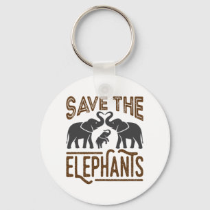 Spara av Elephants Elephant Älskare Protect Wildli Nyckelring