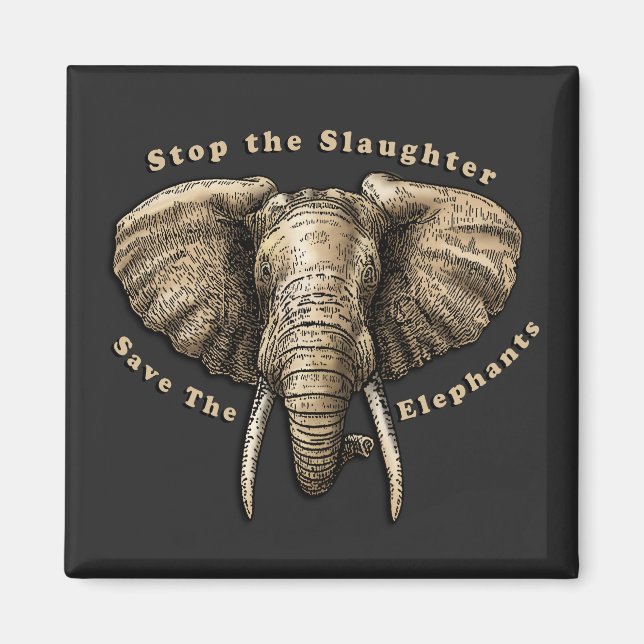 Spara av Elephants Graphic Magnet (Framsidan)