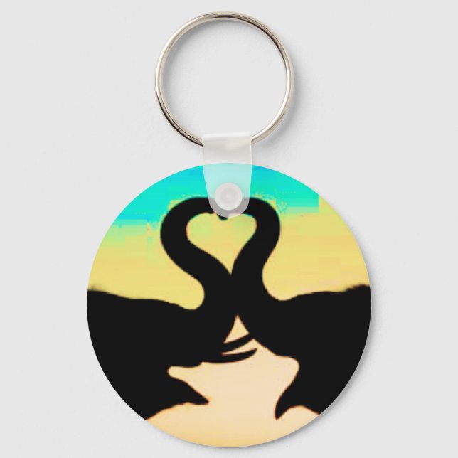 Spara av Elephants hjärttrunkar Nyckelring (Framsida)