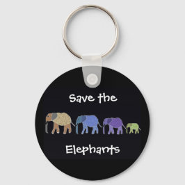 Spara av Elephants Keychain Nyckelring