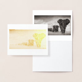 Spara av Elephants-kortet Folierat Kort