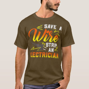 Spara av en tråd och en eltekniker t shirt