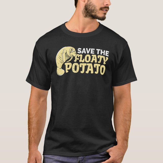 Spara av flytande potatis Manatee knubbig sött dju T Shirt (Framsida)