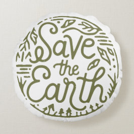 Spara av gröntens estetik rund kudde