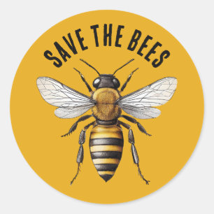 Spara av Gulten Bees Runt Klistermärke