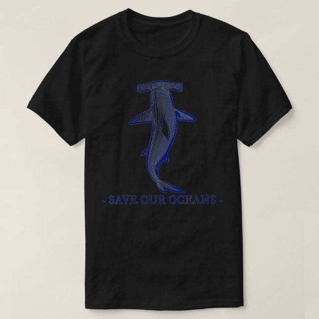 Spara av haj vid havets fiskhav t shirt (Design framsida)