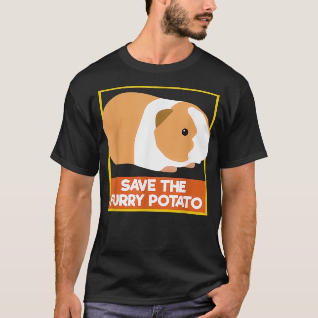 Spara av Håriget Potat i Gris T Shirt (Framsida)