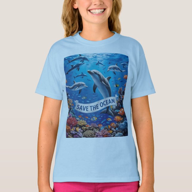 Spara av havet för framtiden t shirt (Framsida)