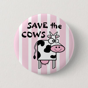 Spara av Högerna Cows Cute Animal Knapp
