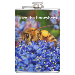 Spara av Honeybees Pollinating California Lilac Fickplunta