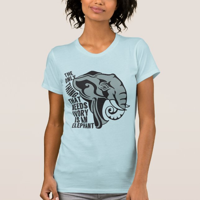 Spara av jakt på Elephants Ban Trophy T-shirt (Framsida)