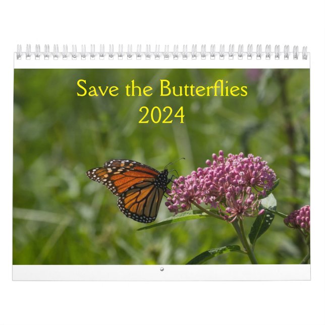 Spara av kalendern Butterflies 2024 Kalender (Omslag)