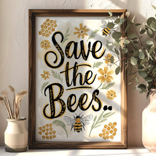 Spara av konsten för biodling poster