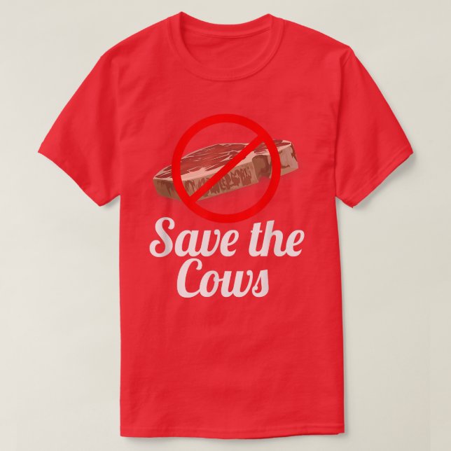 Spara av kor utan Röda Kött T Shirt (Design framsida)