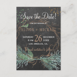 Spara av krutdurk vid vintern bröllop spara datumet