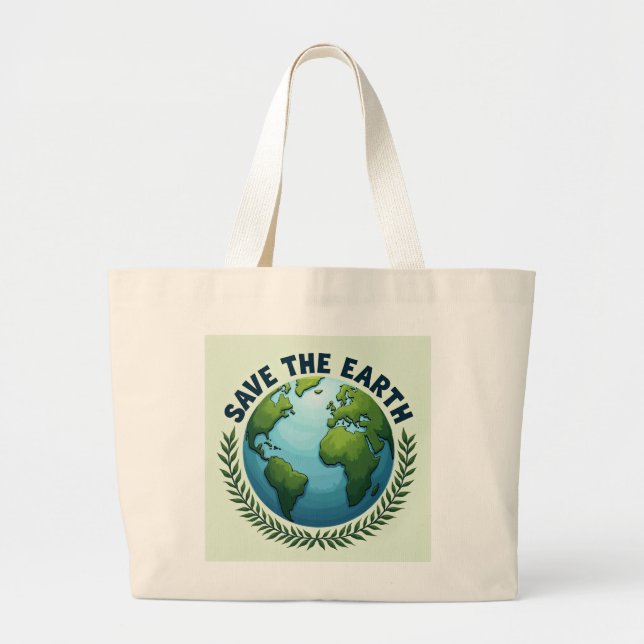 Spara av miljömärket Earth Design Eco Bag Jumbo Tygkasse (Framsidan)