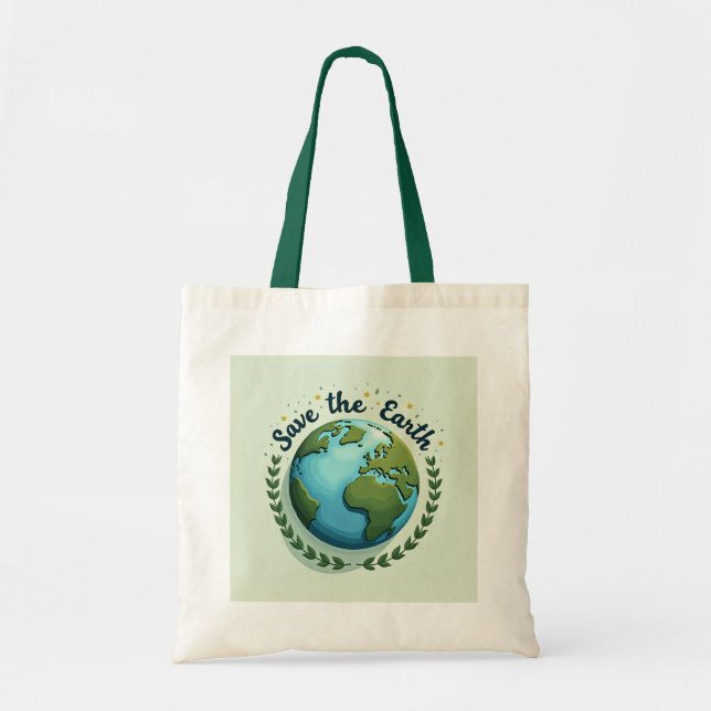 Spara av miljömärket Earth Design Eco Bag Tygkasse (Framsidan)