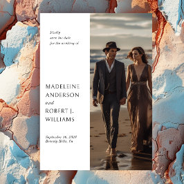 Spara av minimalistiskt glidfotomall Bröllop Datumet