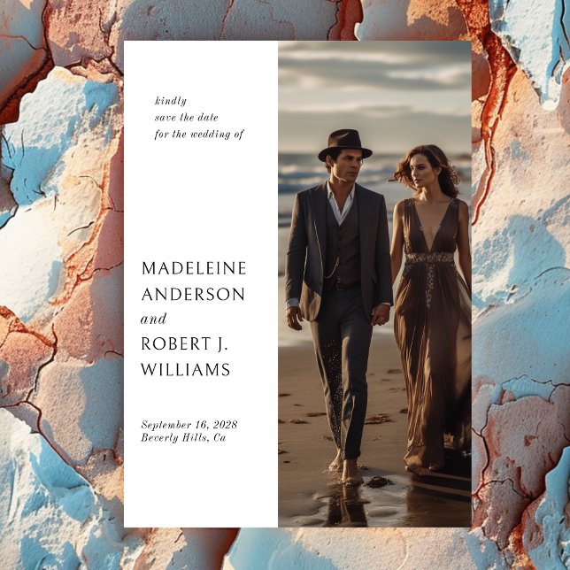 Spara av minimalistiskt glidfotomall Bröllop Spara Datumet (Skapare uppladdad)